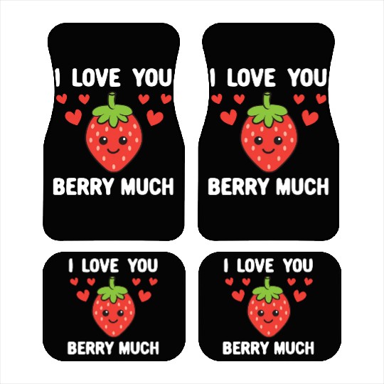 Love You Berry Much Clothes Gift for Him Her Car Mats