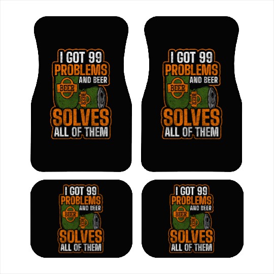 Alcohol Fun Alcohol Beer Bottle Car Mats