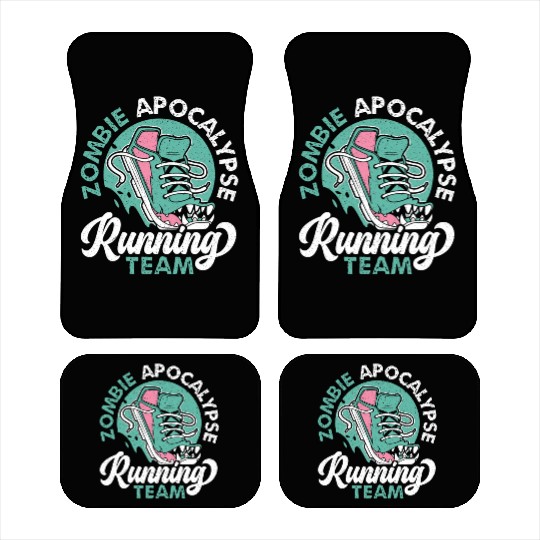 Zombie Apocalypse Running Team Halloween Car Mats