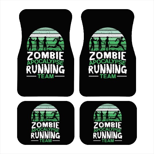Zombie Apocalypse Running Team Halloween Car Mats