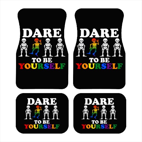 Dare To Be Yourself Car Mats Cute LGBTQ Pride