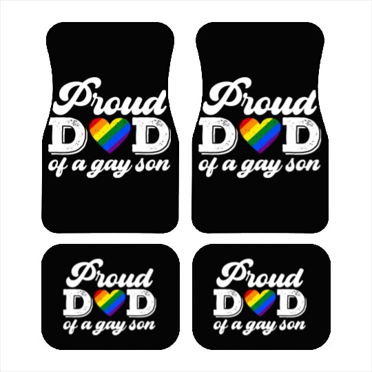 Proud Dad Of A Gay Son Car Mats LGBT Pride Month