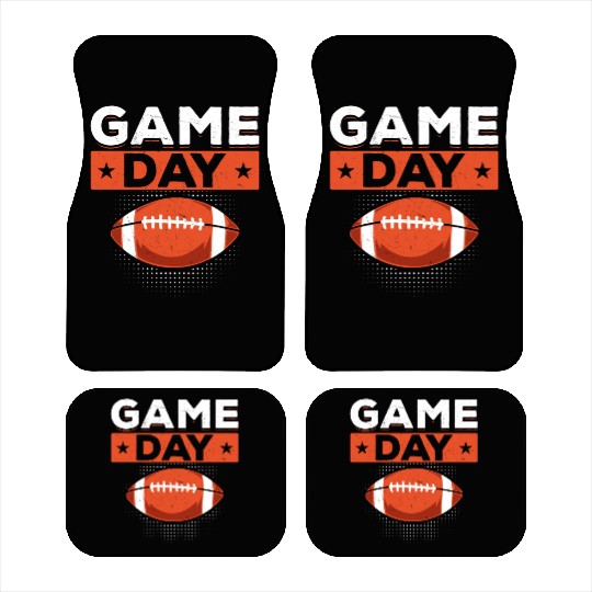 Retro American Football Game Day Car Mats