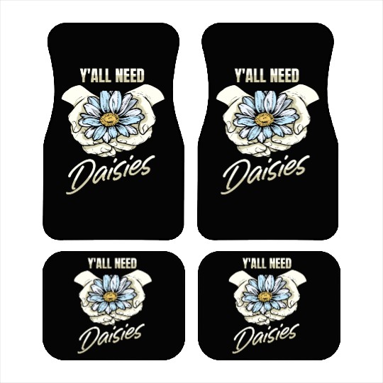 Daisy Garden Gardening Gardener Car Mats