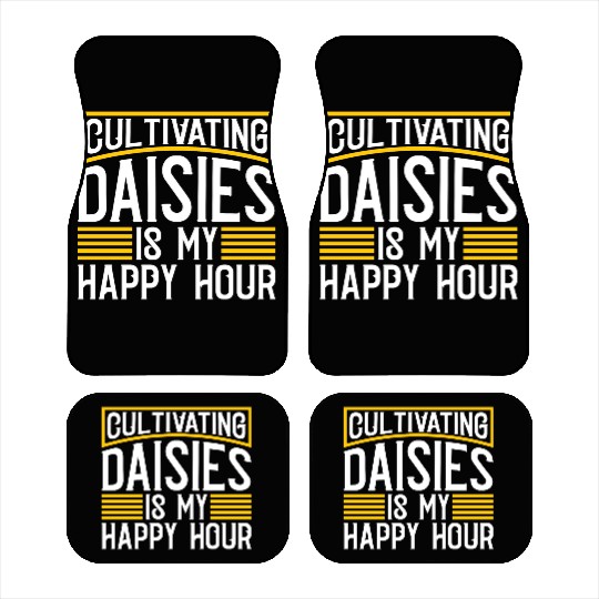 Daisy Garden Gardening Gardener Car Mats