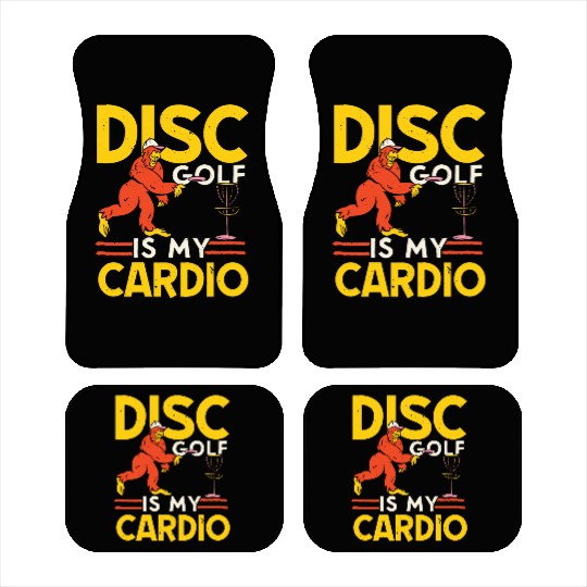 Disc Golf Is My Cardio Recreational Tosser Bigfoot Car Mats