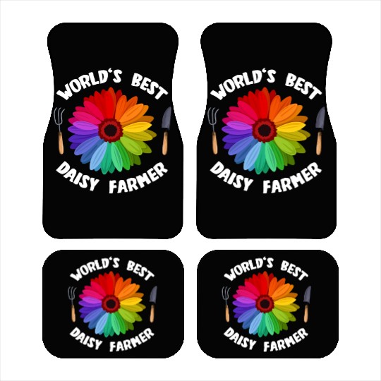 Daisy Garden Gardening Gardener Car Mats