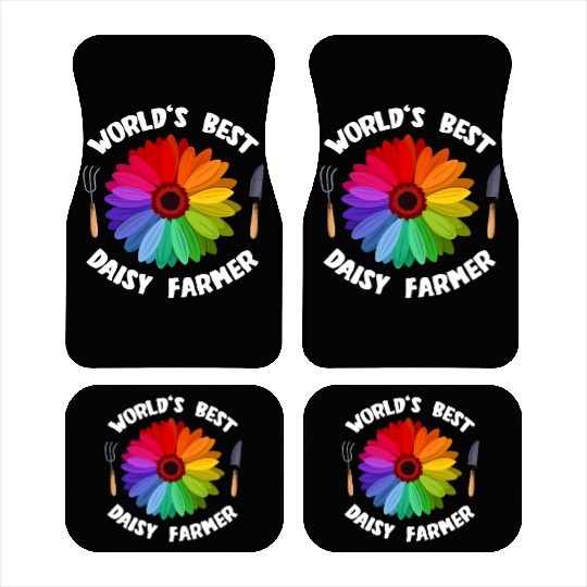 Daisy Garden Gardening Gardener Car Mats