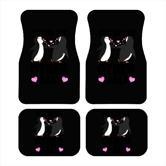 You're My Other Half Penguin Car Mats
