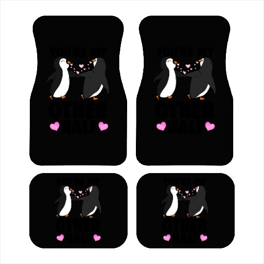 You're My Other Half Penguin Car Mats
