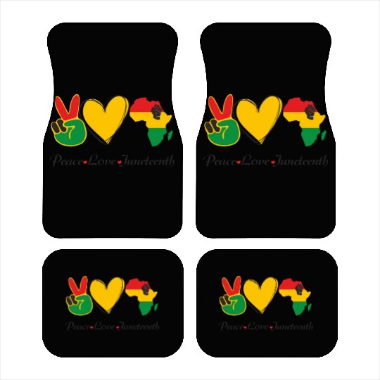 Peace Love Juneteenth, Freedom Day America African Car Mats