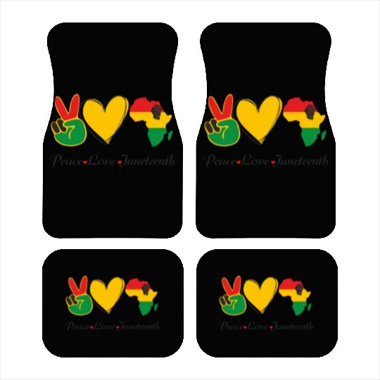 Peace Love Juneteenth, Freedom Day America African Car Mats