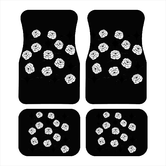 Minimalist and celestial aesthetic flower design Car Mats