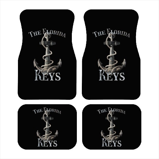 Florida Keys Vacation Nautical Anchor Sailing Car Mats