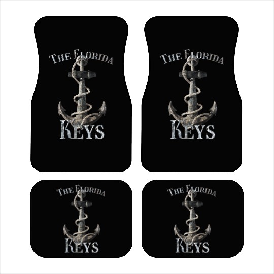 Florida Keys Vacation Nautical Anchor Sailing Car Mats