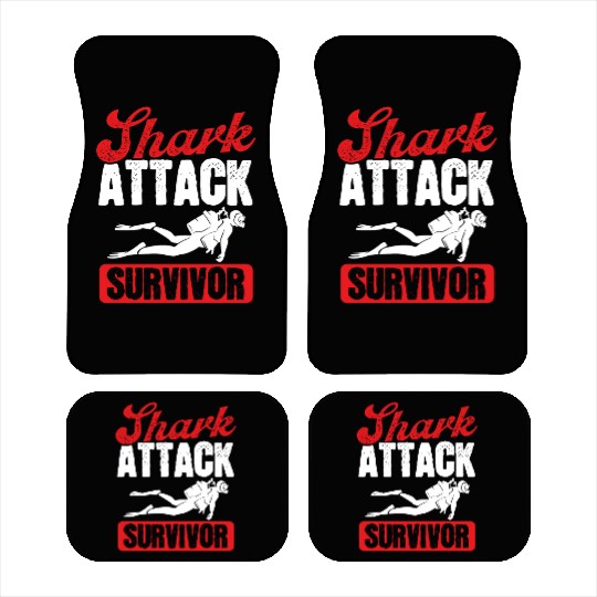 Scuba Diving Shark Attack Survivor Scuba Diver Car Mats