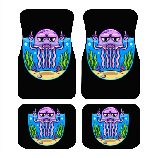 Jelly Fish Middle Finger Jellyfish Car Mats