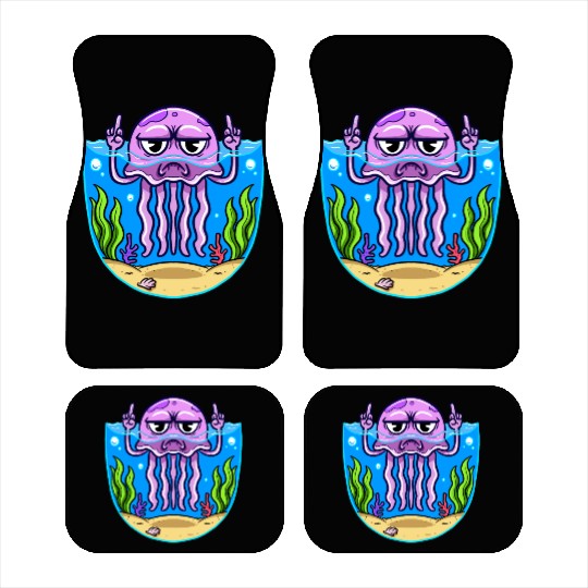 Jelly Fish Middle Finger Jellyfish Car Mats