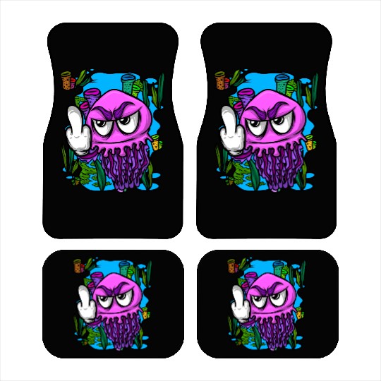 Jelly Fish Middle Finger Jellyfish Car Mats