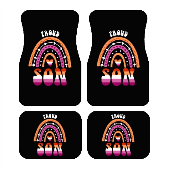 Proud Son Lesbian Pride Rainbow Car Mats