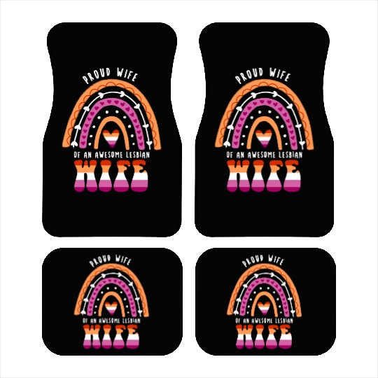 Proud Wife Awesome Lesbian Wife Car Mats
