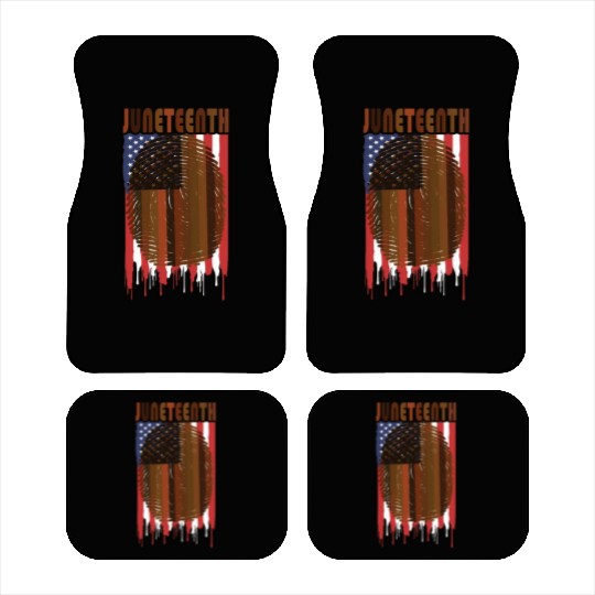 Juneteenth US Flag African American Graphic Car Mats