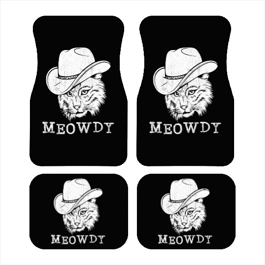 Meowdy Western Country Music Cowboy Cowgirl Car Mats