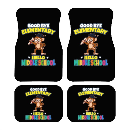Good Bye Elementary Hello Middle School Graduation Car Mats