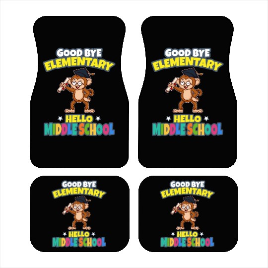 Good Bye Elementary Hello Middle School Graduation Car Mats