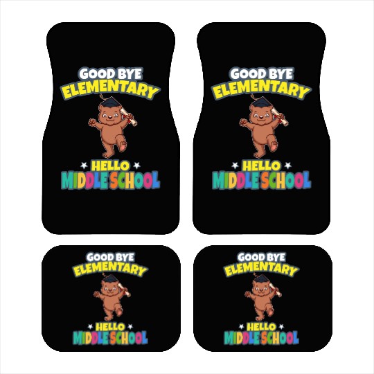 Good Bye Elementary Hello Middle School Graduation Car Mats