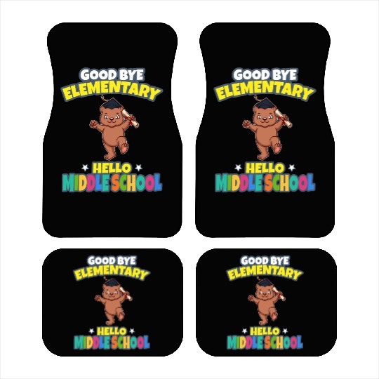 Good Bye Elementary Hello Middle School Graduation Car Mats