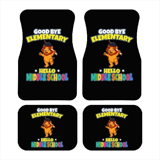Good Bye Elementary Hello Middle School Graduation Car Mats