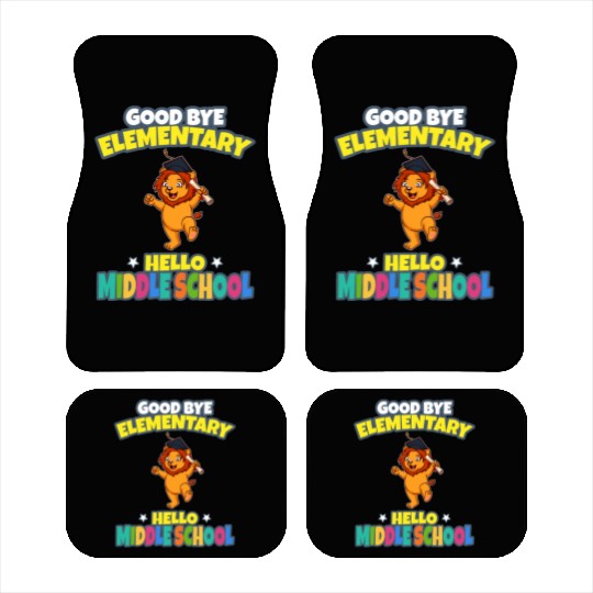 Good Bye Elementary Hello Middle School Graduation Car Mats