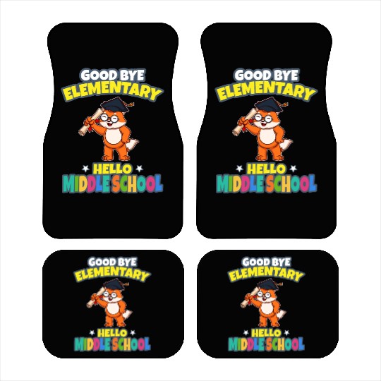 Good Bye Elementary Hello Middle School Graduation Car Mats