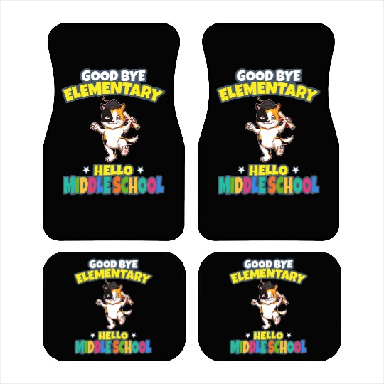 Good Bye Elementary Hello Middle School Graduation Car Mats