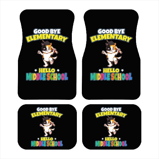 Good Bye Elementary Hello Middle School Graduation Car Mats
