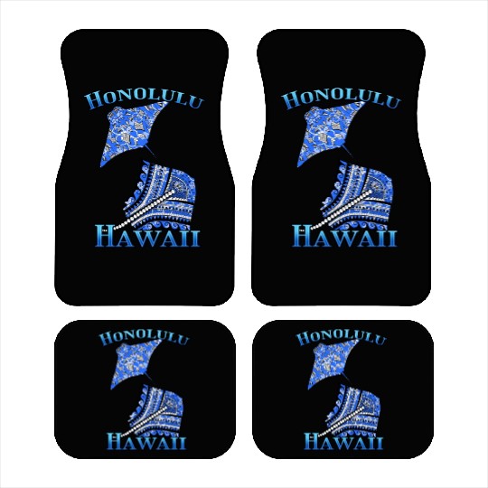 Honolulu Vacation Tribal Stingrays Car Mats