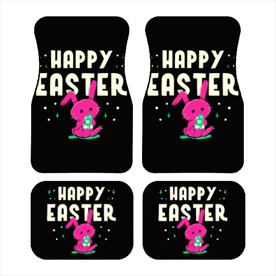 Happy Easter Egg Bunny Sayings Car Mats