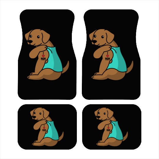 I Love Mom Tattoo Vizsla Car Mats