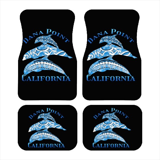 Dana Point California Vacation Tribal Dolphins Car Mats