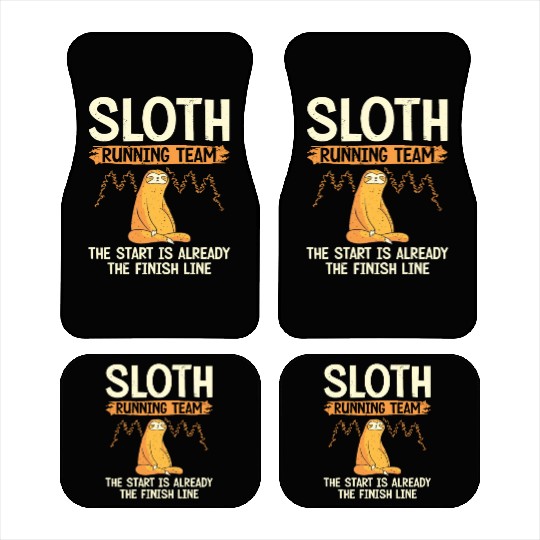 Sloth Running Team Runner Marathon Trail Running Car Mats