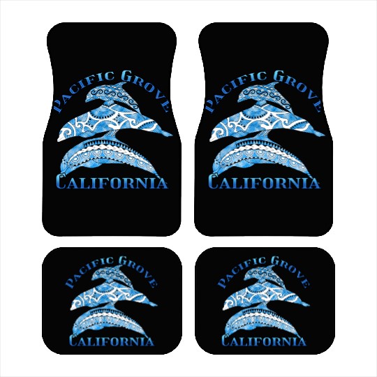 Pacific Grove California Vacation Tribal Dolphins Car Mats