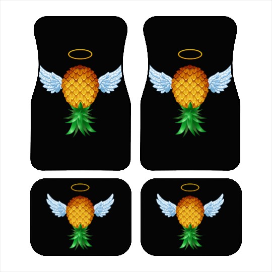 Cute Swinger Upside Down Pineapple Angel Wings Car Mats