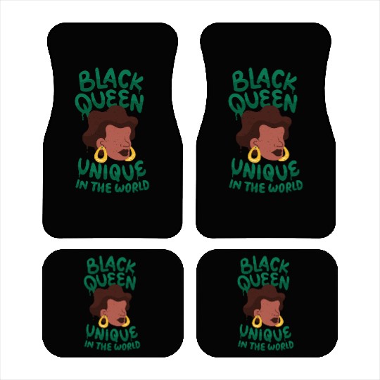 Black unique in the world Queen Black queen unique Car Mats