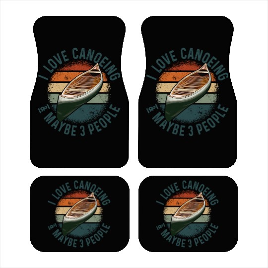 Canoe Canoeing Vintage Retro I Car Mats