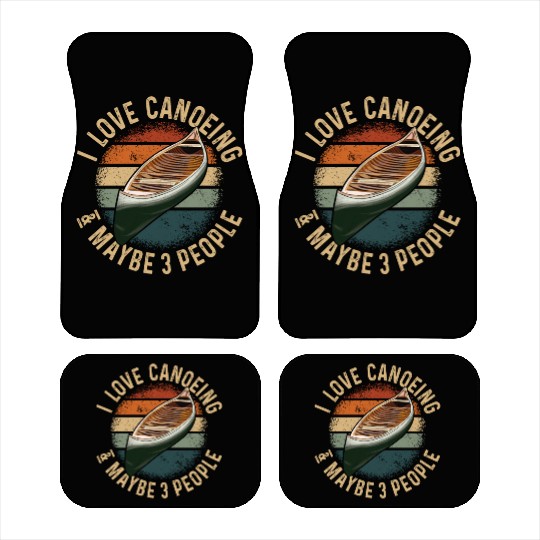 Canoe Canoeing Vintage Retro I Car Mats
