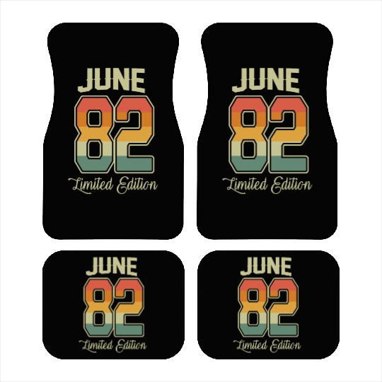 Vintage 40th Birthday June 1982 Sports Gift Car Mats