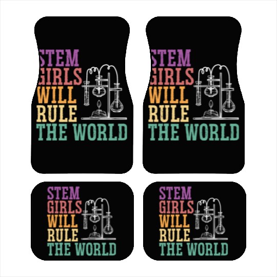 STEM Girls Will Rule The World Engineering Science Car Mats
