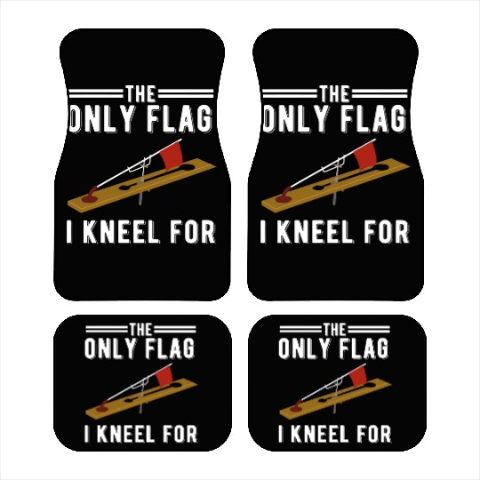 Ice Fishing Tip Up Flag Only Flag I Kneel For Car Mats