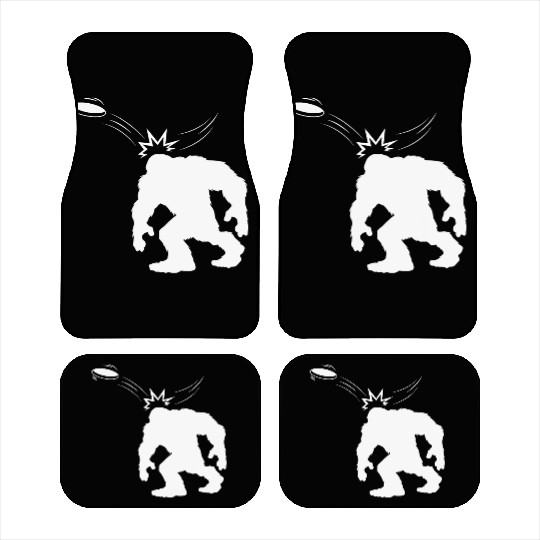 Bigfoot Hit By Disc Golf Frisbee Game Sports Lover Car Mats